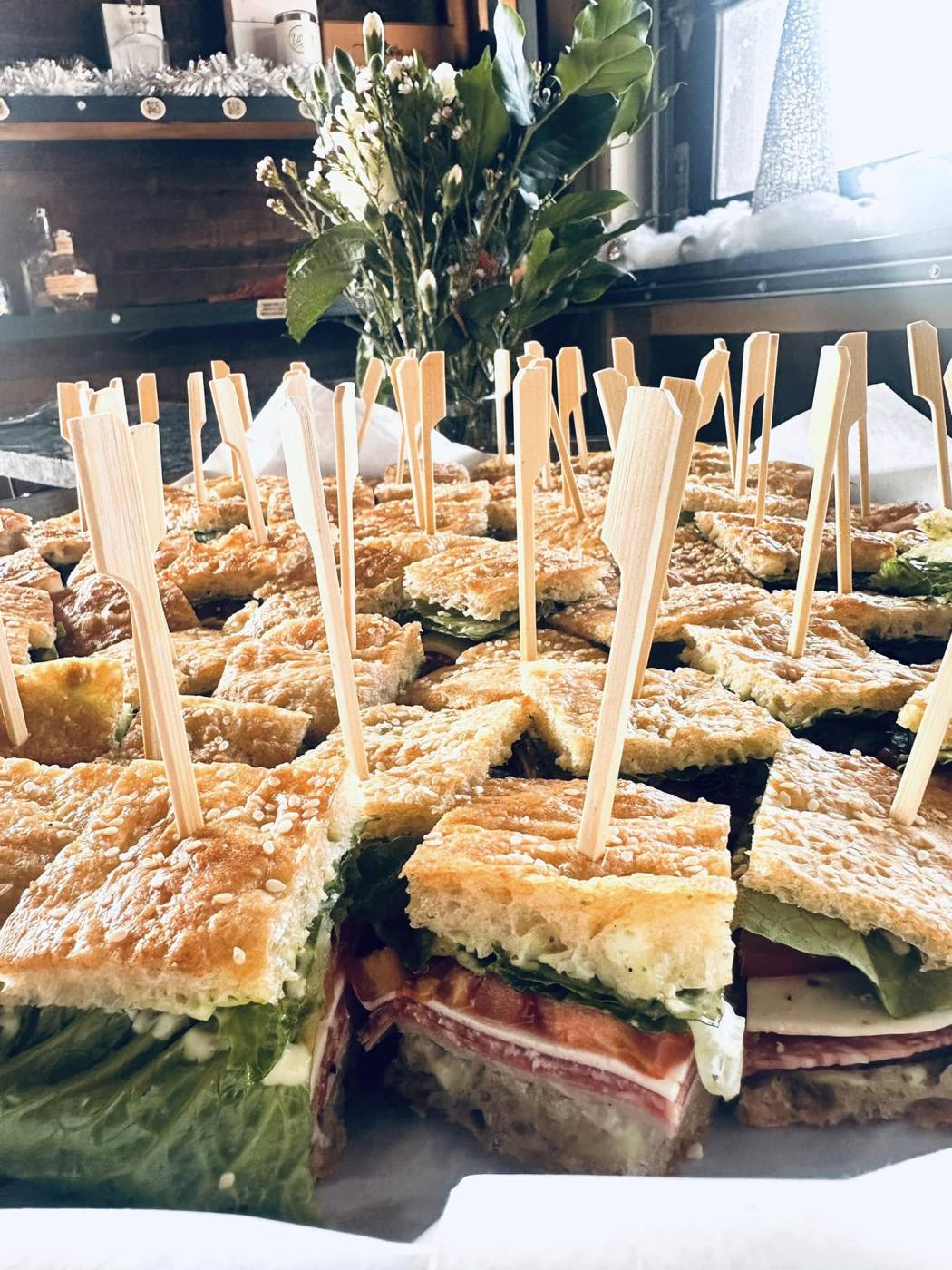 Italian focaccia sandwiches